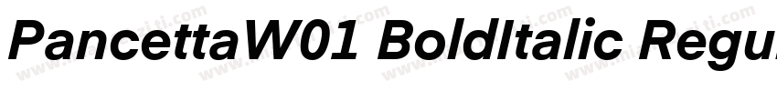 PancettaW01 BoldItalic Regular字体转换